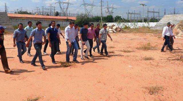 Comitiva durante visita ao estádio |Foto: Divulgação