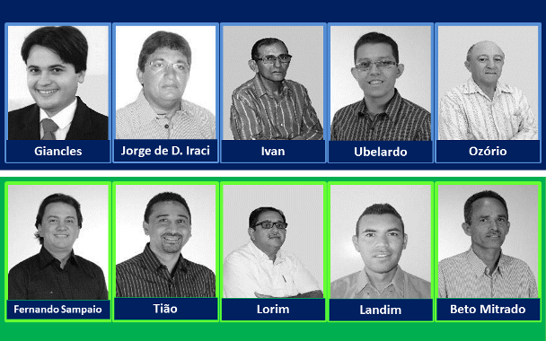 Vereadores eleitos na eleição de 2012 para o pleito que vai até dezembro deste ano | Fotos: divulgaçãoVereadores eleitos na eleição de 2012 para o pleito que vai até dezembro deste ano | Fotos: divulgação