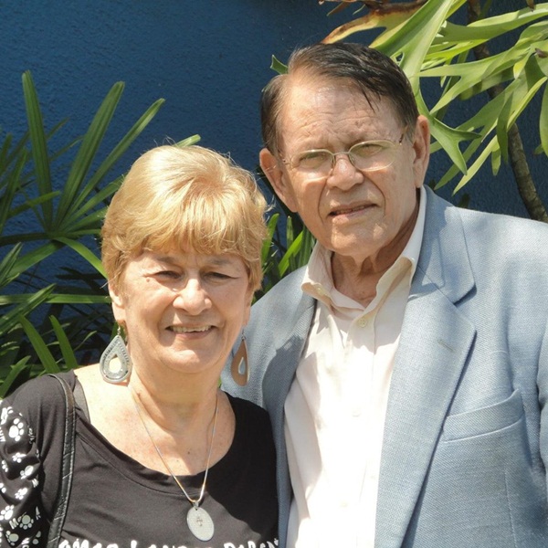 Chico Xavier e a esposa Marilu Caldas / Foto: Reprodução facebook