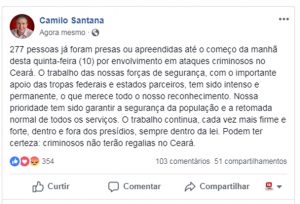 Post de Camilo Santana