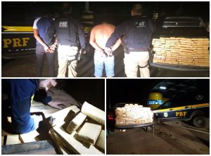 Os tripulantes do veiculo disseram desconhecer que transportavam a droga |Foto: PRF/CE/Divulgação